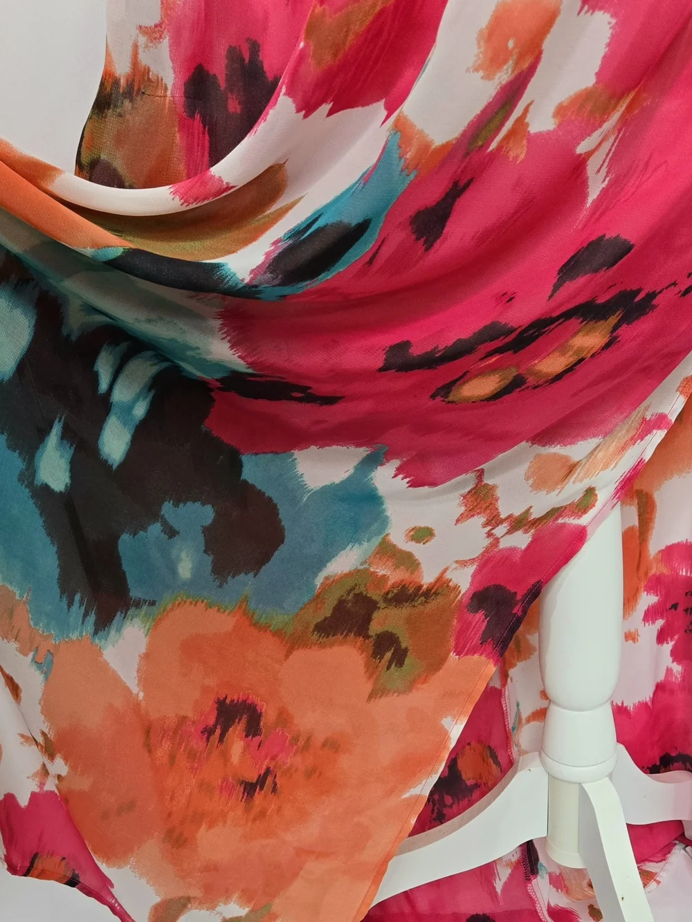 Bisou Bisou  Watercolor Floral Halter Maxi Wedding Guest/Resort Dress NWOT 14